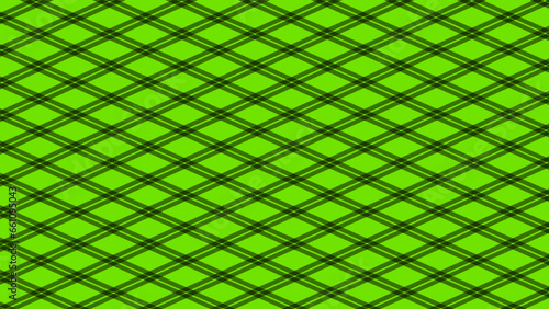 Green and black plaid rhombus pattern as a background