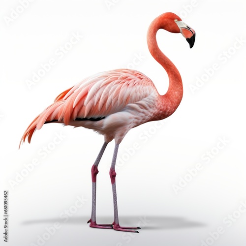 Flamingo isolated on white background  © Luckyphotos