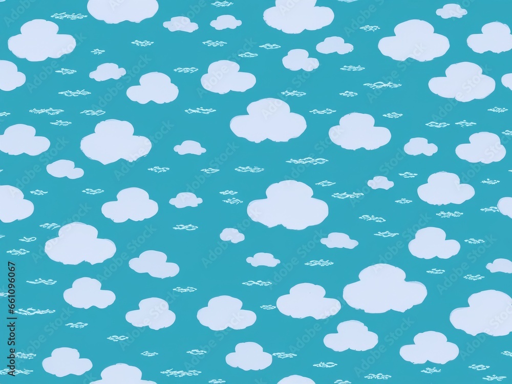 seamless pattern with cloud on blue background seamless pattern with cloud on blue background