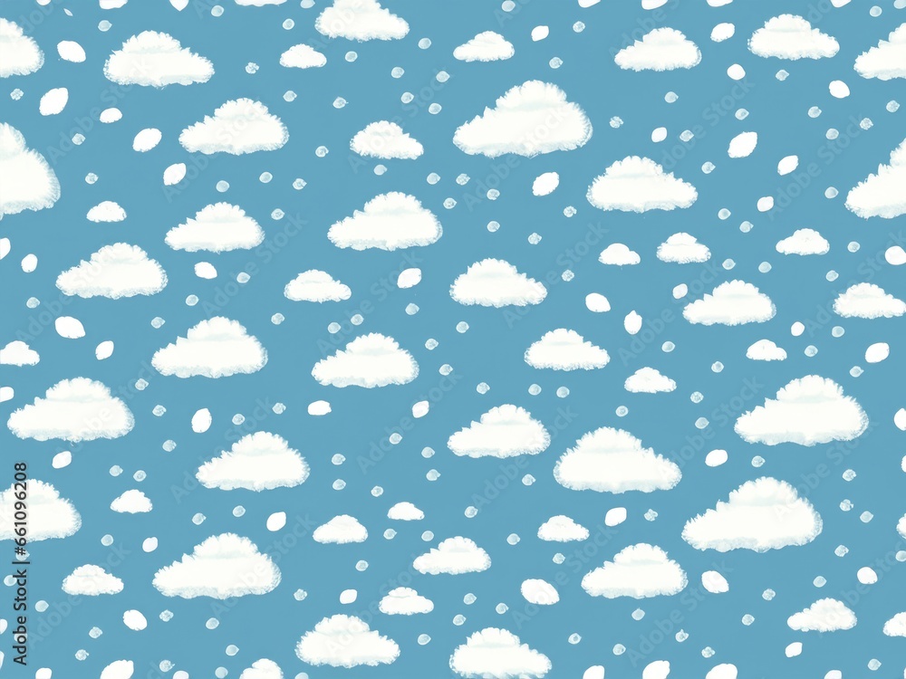seamless pattern with cloud on blue background seamless pattern with cloud on blue background