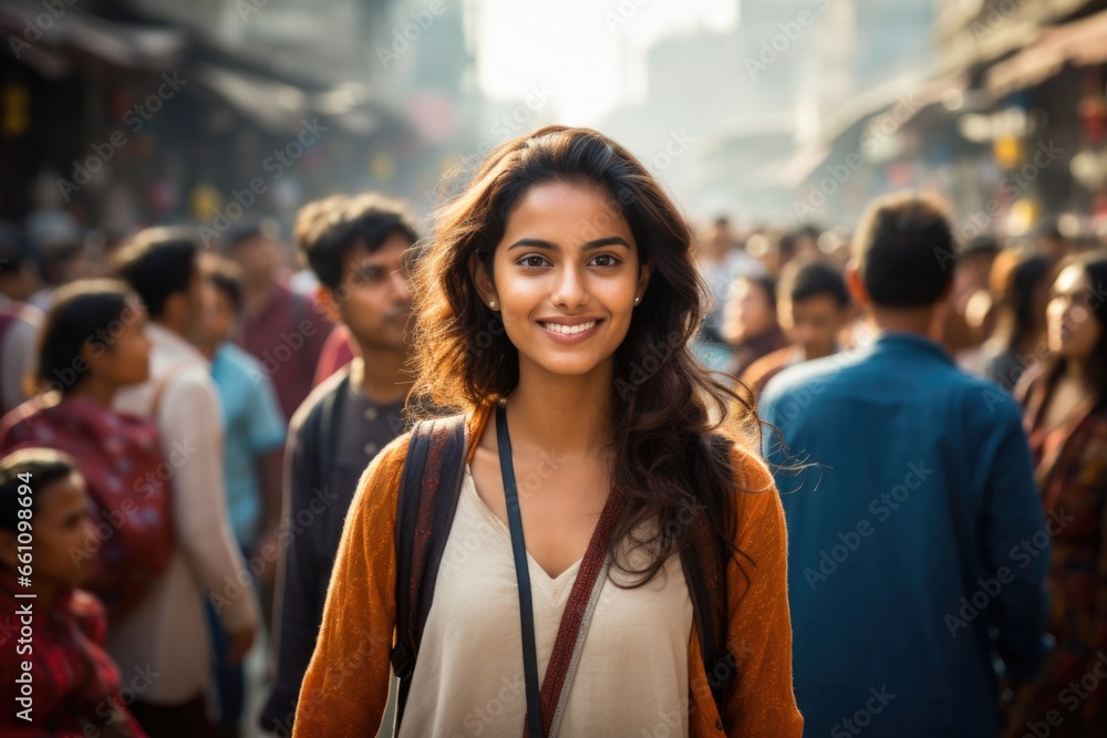 young woman happy expression traveler concept . young woman happy expression traveler concept .