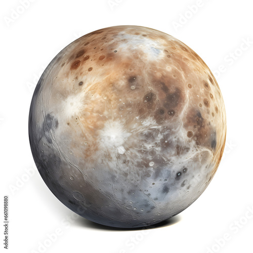 quail egg style brown planet on white background