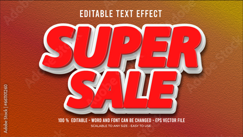 super sale editable text effect