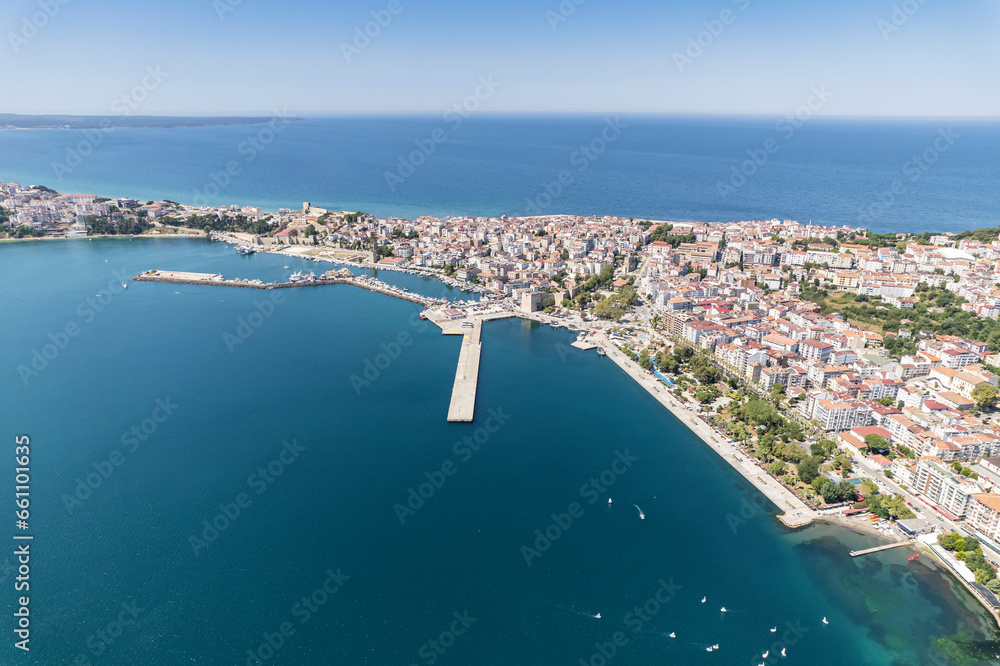 Fototapeta premium Sinop, Turkey. The northernmost city of Turkey; Sinop City. Sinop Province is a province of Turkey, along the Black Sea. Beautiful Sinop Peninsula view.