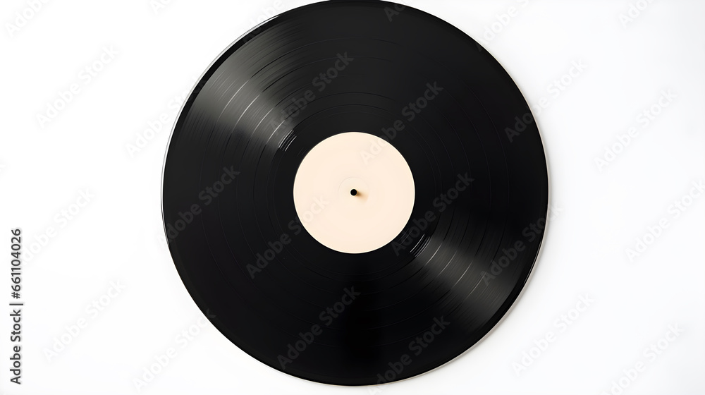 Obraz premium White vinyl record with white background