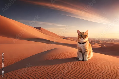 cat in desert