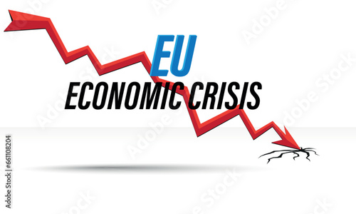 Financial crisis, drop in financial profitability, business failure, economy crash, bankruptcy unpaid loan debt. Down money arrow, negative chart, losing profits. Global economic money problem