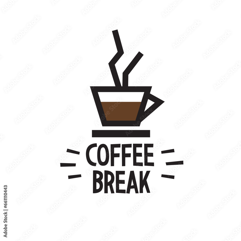Coffee break logo vector design Coffee break logo vector design