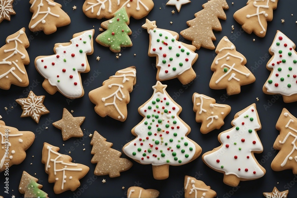 Festive Delight - Christmas Tree Cookie, a Deliciously Decorated Treat for the Holiday Season