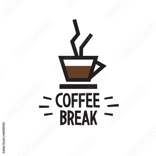 Coffee break logo vector design