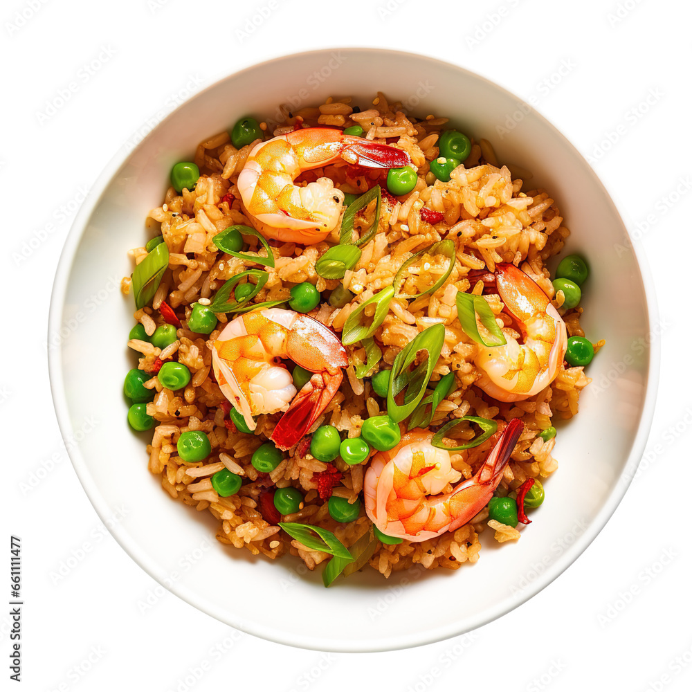 fried rice with shrimp isolated on transparent background Remove png, Clipping Path fried rice with shrimp isolated on transparent background Remove png, Clipping Path
