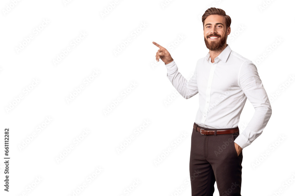 A happy young handsome professor focused on teaching A happy young handsome professor focused on teaching