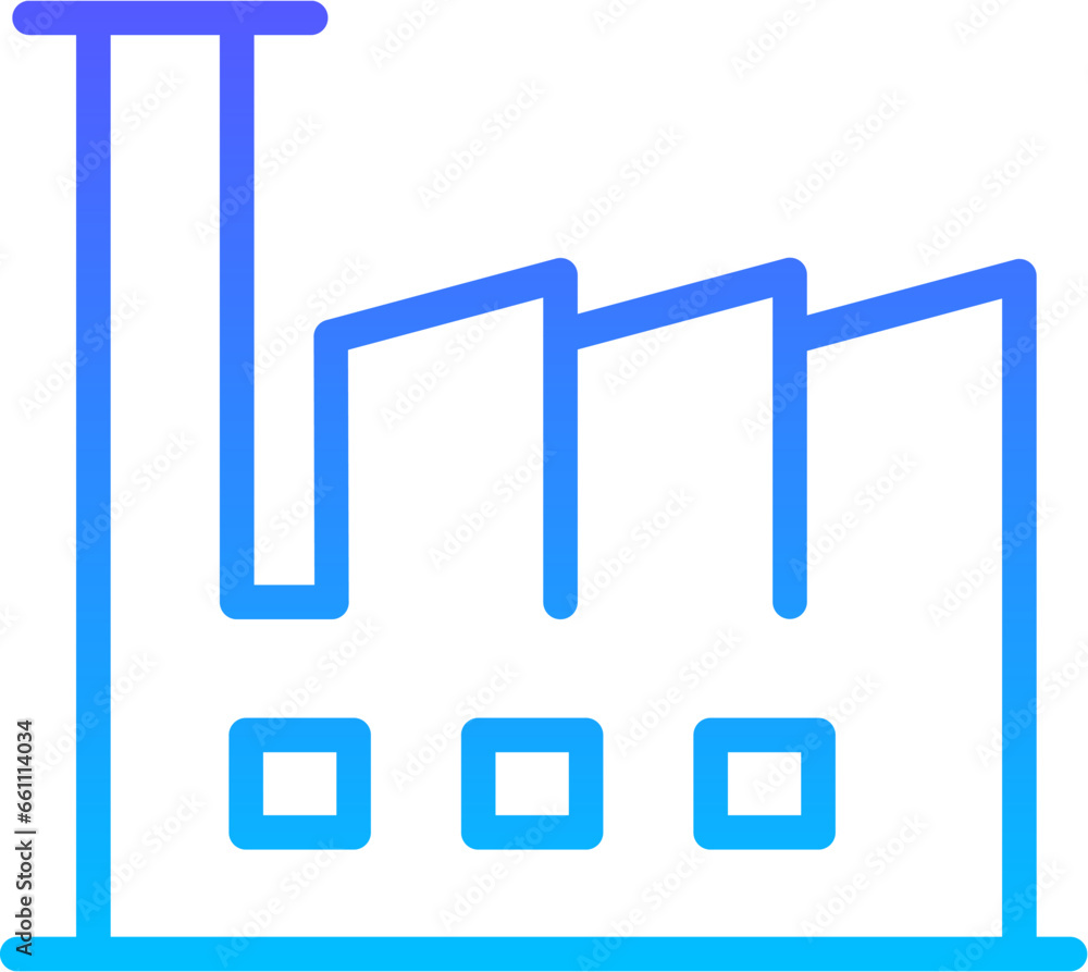 Factory Line Gradient Icon pictogram symbol visual illustration Factory Line Gradient Icon pictogram symbol visual illustration
