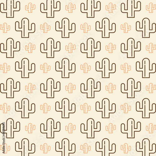 Cactus beautiful wallpaper seamless repeating pattern vector illustrator background