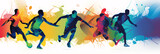 A Dynamic Tapestry of Athletes  Sports Background Featuring Diverse Players in Varied Disciplines