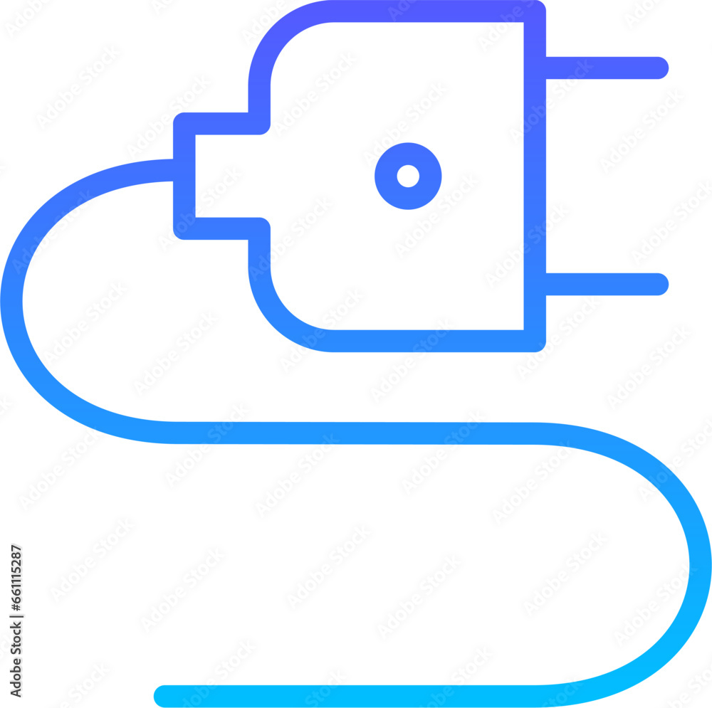 Plug II Line Gradient Icon pictogram symbol visual illustration Plug II Line Gradient Icon pictogram symbol visual illustration