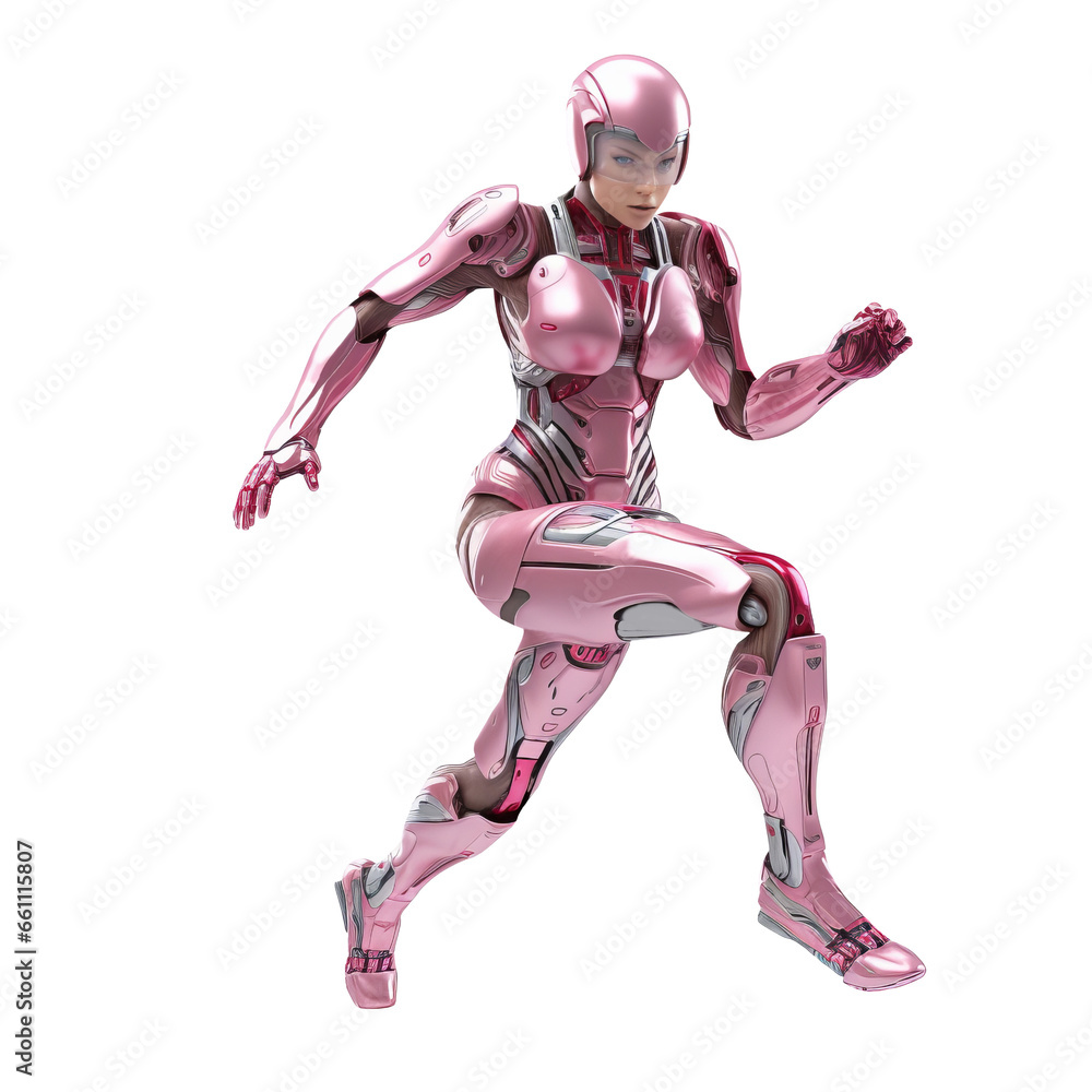 Android female pink armour
