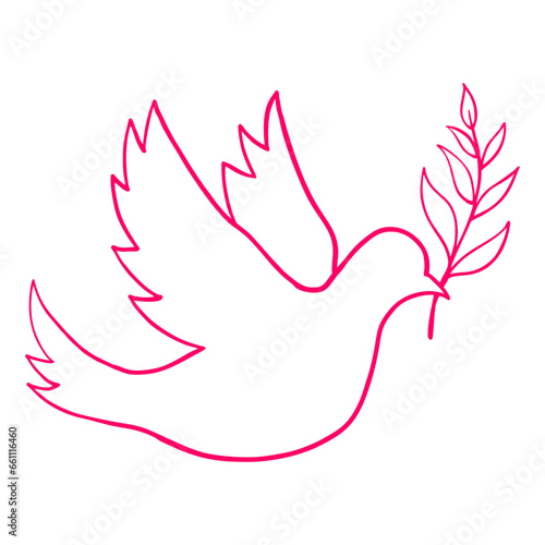 illustration of a dove of peace vector