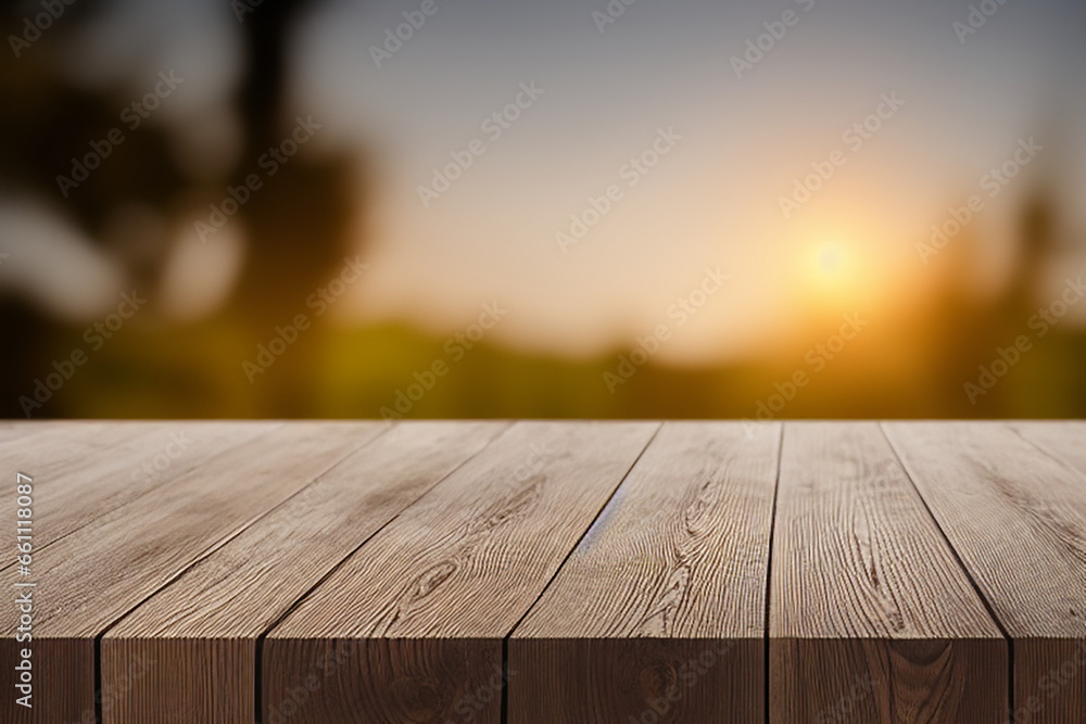 wooden table with blur abstract Background wooden table with blur abstract Background