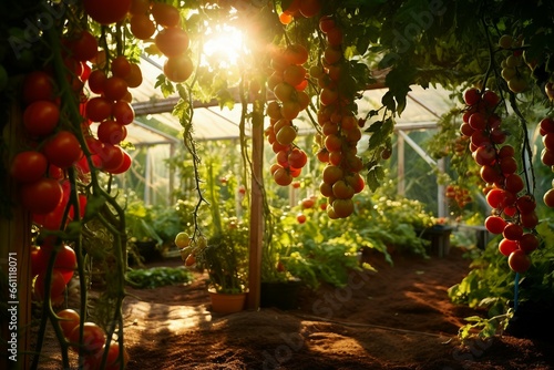 A Thriving Tomato Garden Bursting with Color.