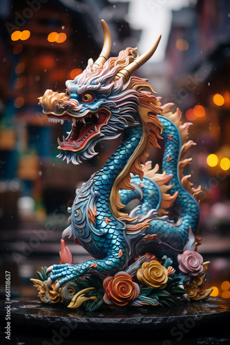 2024, Vibrant Chinese New Year Dragon, Symbol of Luck and Prosperity © Ash