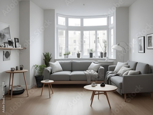 Scandinavian home interior design of modern living room © Ophelia