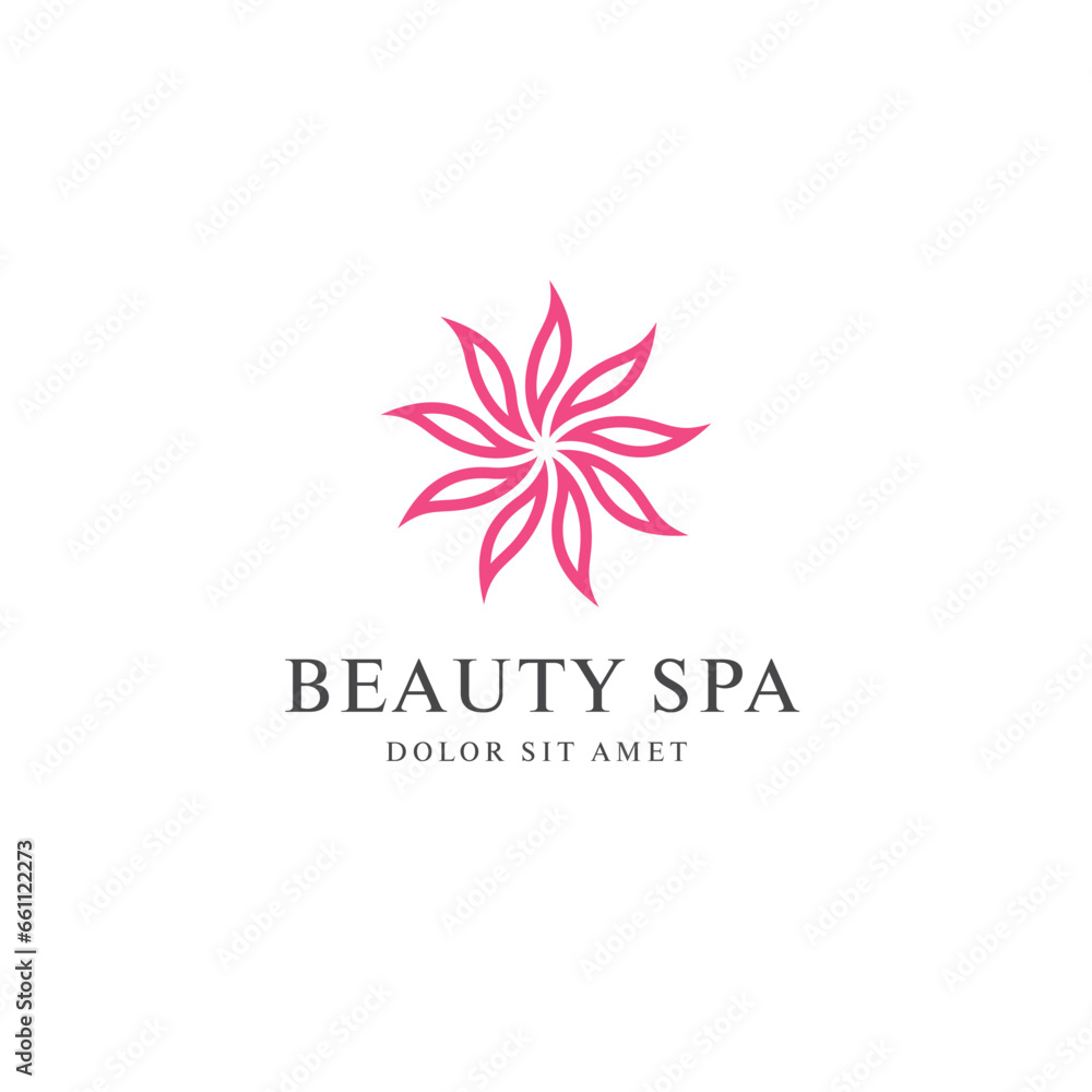 spa beauty logo layout design spa beauty logo layout design