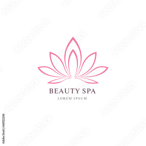 spa beauty logo layout design