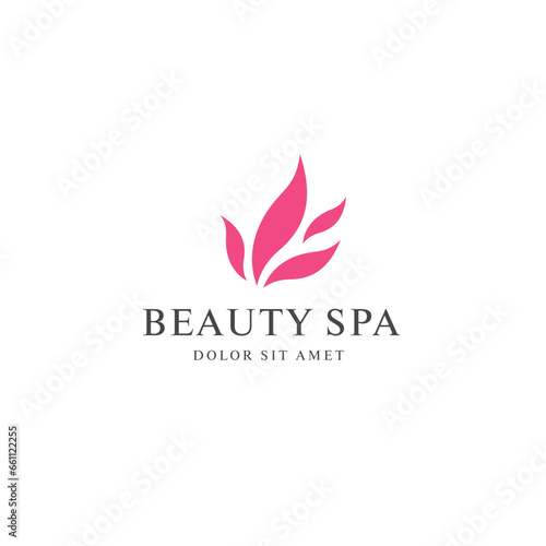 spa beauty logo layout design