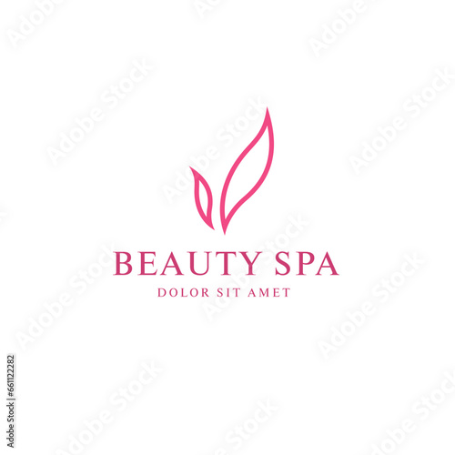 spa beauty logo layout design