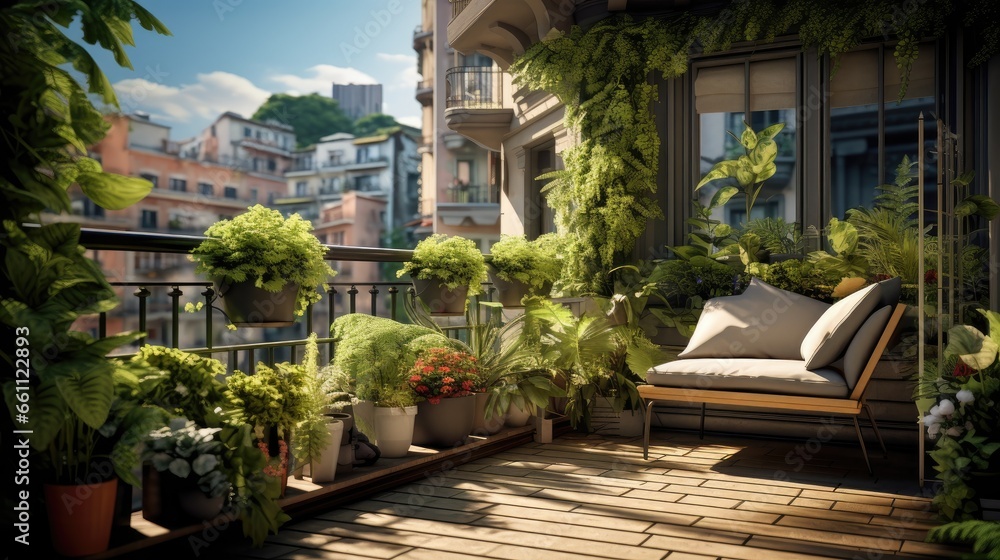 Architectural Elegance: Delve into the exterior balcony of a European residential house, showcasing a harmonious blend of design and outdoor living
