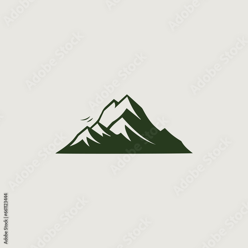 山をシンボリックに用いたシンプルかつスタイリッシュなロゴのベクター画像