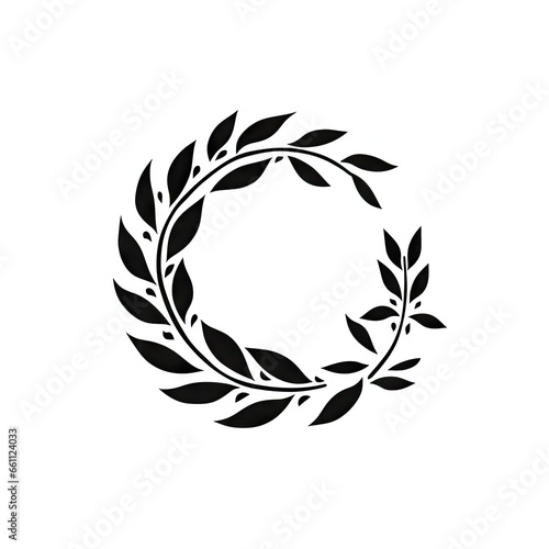 Laurel Branch Icon, Minimal Twig Symbol, Leaves Silhouette, Tree Branches Shape, Herbs, Plant Leaf