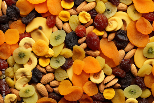 Various dried fruits and mix nuts