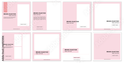 SET SALE SOCIAL TAMPLATE PINK BACKGROUND