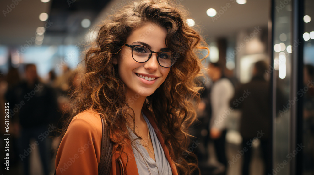 A young intern with a penchant for stylish eyewear, conveying their personality and unique style A young intern with a penchant for stylish eyewear, conveying their personality and unique style