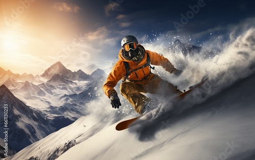 Snowboarder in a Photo