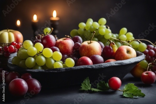 apples and grapes