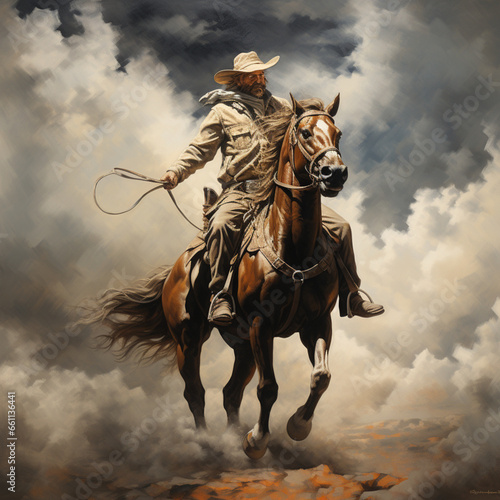 Illustration of a Cowboy. © DALU11