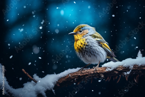 robin in snow © Imtiaz