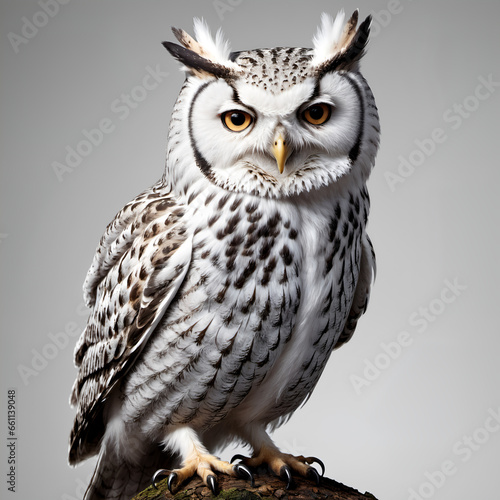 Owl on a light background