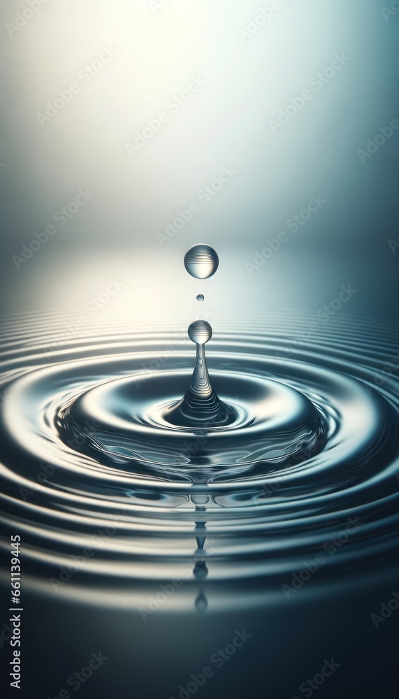 Captivating Water Droplet Ripple Effect