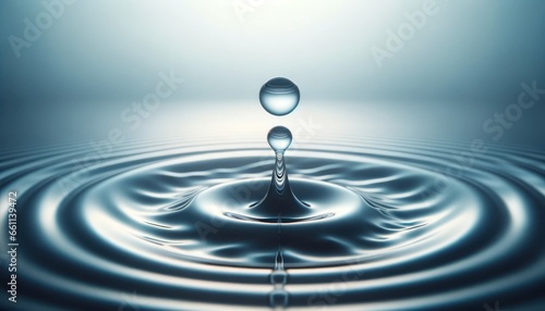 Captivating Water Droplet Ripple Effect