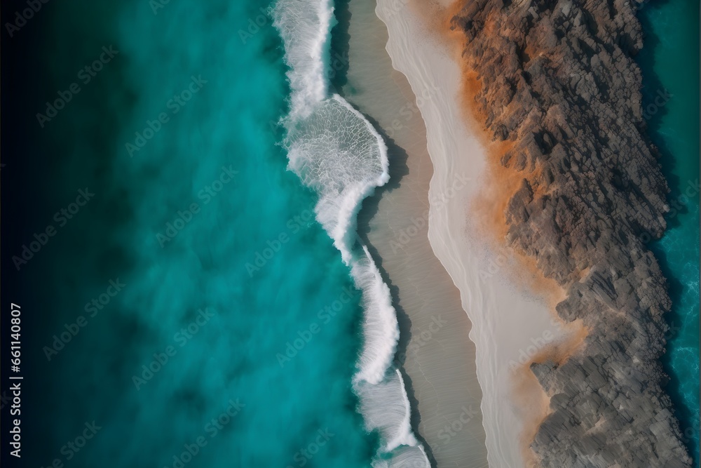 top aerial view sea texture ultrarealistic hyperdetailed photorealistic Technicolor film grain 35mm film 8k 