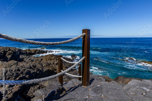 Rocky coast of El Sauzal in Tenerife in Spain landscape of the Canary Islands photo