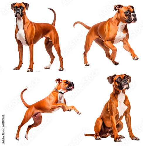 Boxer dog (Standing, Running, Jumping, Sitting)