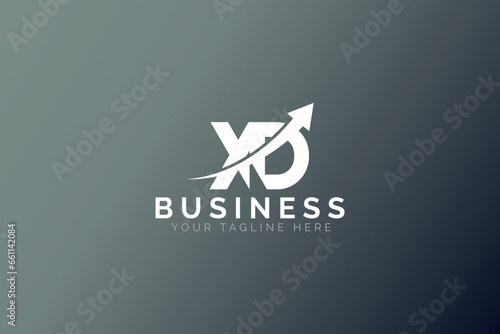 Abstract Business Arrow And Letter X D Logo Template