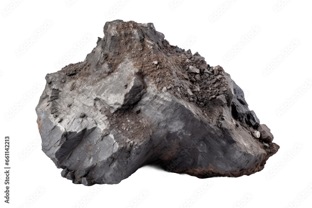 Native Tin Ore Unearthed on isolated background