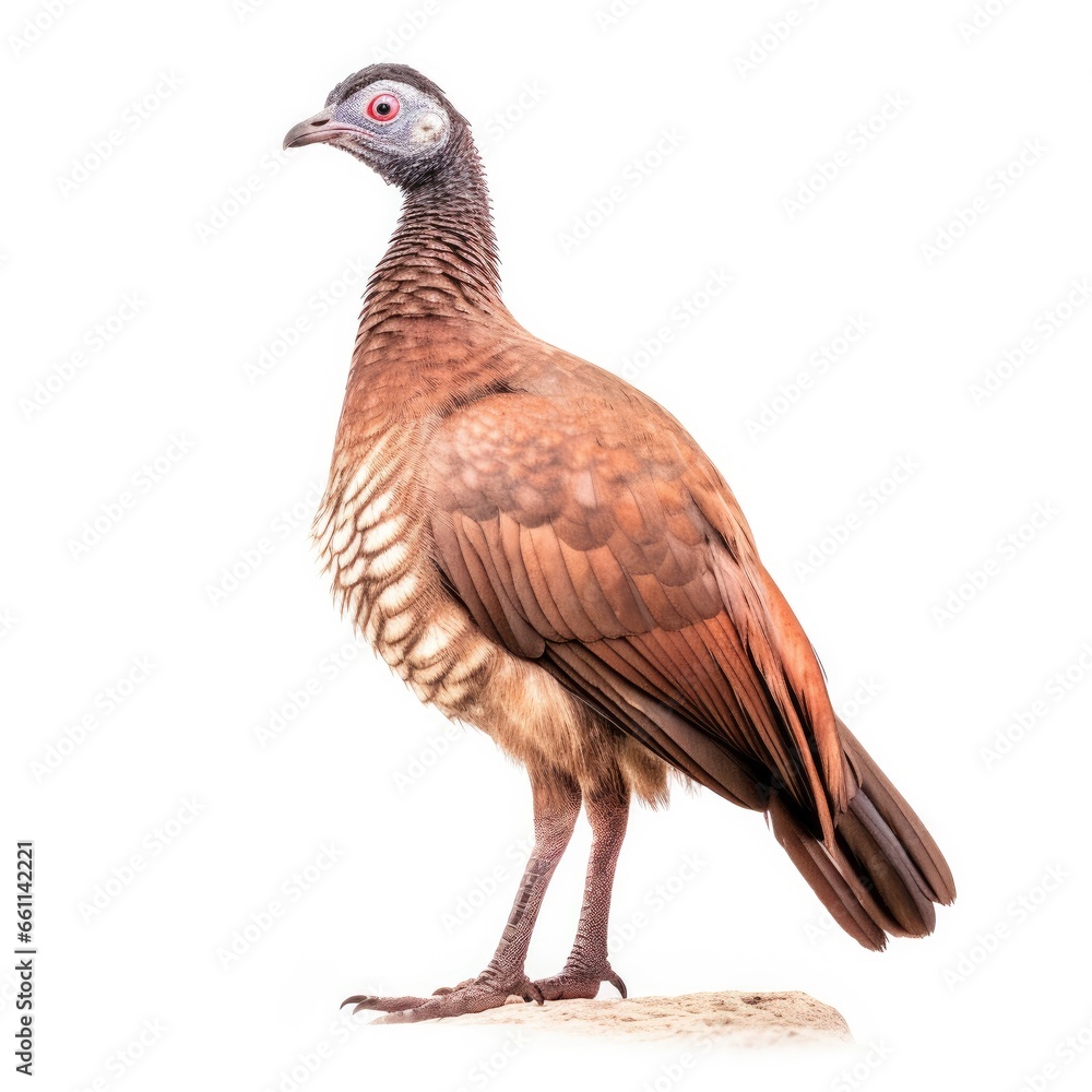 Plain chachalaca bird isolated on white background. Plain chachalaca bird isolated on white background.