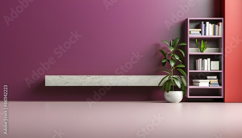 indoor plant pot tropical in blank wall background  in the table photo